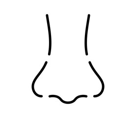 シンプルな鼻のアイコンイラスト　ベクター
