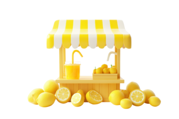 Vibrant Yellow Lemonade Stand
