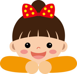 여자 아이 일러스트