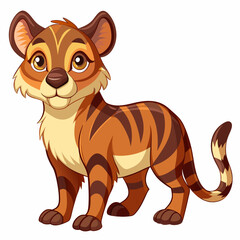 animal, tiger, cartoon, cat, vector, dog, illustration, cute, mammal, wild, isolated, pet, fun, zoo, cub, brown, character, nature, wildlife, animals, art, funny, puppy, drawing, kitten