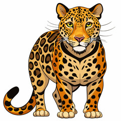 vector illustration of a leopard