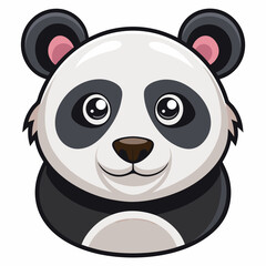 panda, bear, animal, cartoon, vector, baby, illustration, black, zoo, character, mammal, wild, china, fun, asia, cute, wildlife, isolated, smile, bamboo, art, nature, funny, white, face