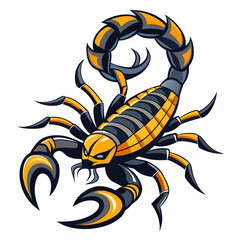 scorpion isolated on white