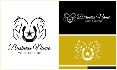 Horse Logo Design Templates. (5)