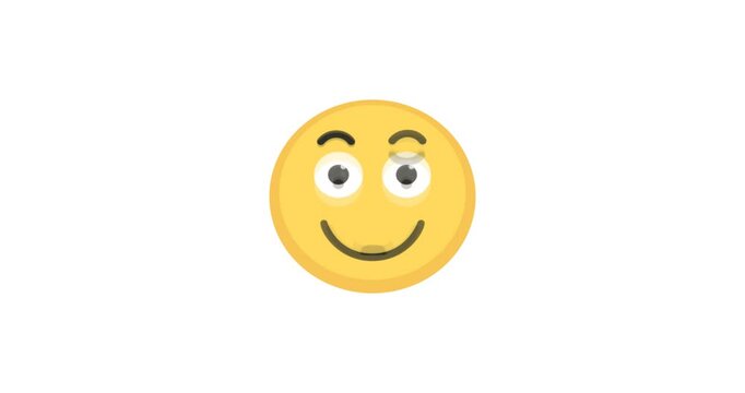 Animated icon of a confused facial expression, showing uncertainty, hesitation, or puzzlement. Ideal for use in educational videos, explainer animations, reaction stickers, emotional UI kits, or menta