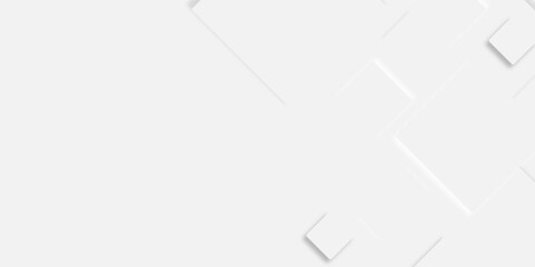 Abstract white rectangle shape geometric line background. abstract seamless modern white and gray color technology concept geometric rectangle vector background neomorphism style poster, banner design