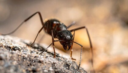 Fototapeta premium Close up of an ant on the ground