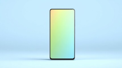 Minimalist Smartphone Display with Gradient Background and Soft Colors