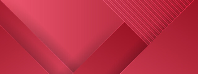 Fototapeta premium Abstract red geometric design with lines. Suitable for backgrounds, web graphics, banners, prints, and modern digital projects. Perfect for contemporary design needs.