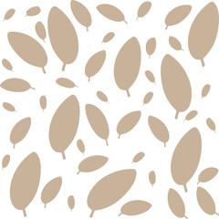 Seamless Beige Leaf Pattern on Transparant Background.eps