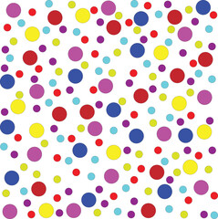 pattern of colored circles scattered on a transparant background.eps