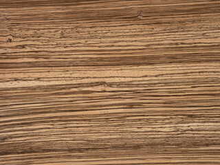 Zebrano veneer with bold striped grain and contrasting wood tones