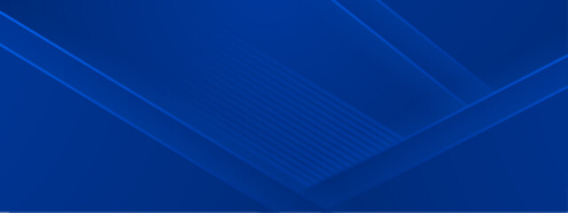 Obraz premium Abstract blue background with intersecting lines and shading, ideal for digital designs, presentations, web banners, and technology related projects.