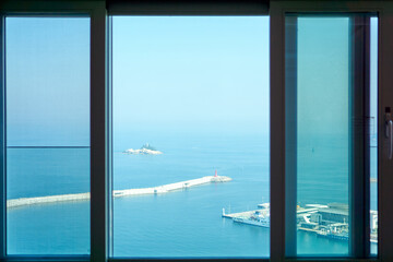 view from the window to the sea