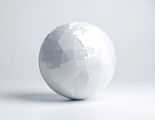 a polygonal earth globe spinning