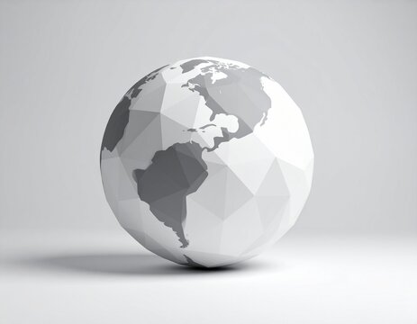a polygonal earth globe spinning
