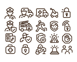 public services icon set