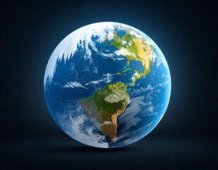 Fototapeta premium earth partially frozen and partially desert
