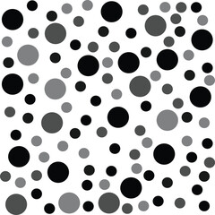 pattern of Black circles scattered on a transparant background.eps