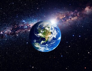 Obraz premium Flat Earth floating in digital space, vintage conspiracy concept