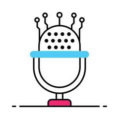 Audio Recorder Vector Filled outline illustration style icon. EPS 10 file