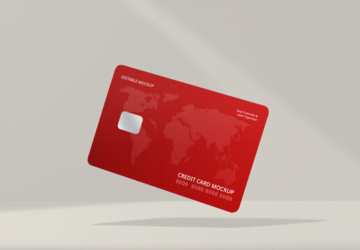 Floating Credit Card Mockup