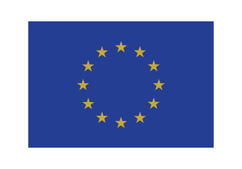Flag icons of European Union. European Union Official National Flag. Flat Digital Vector Illustration of  European Union Flag and National Emblem. Rectangular  European Union Flag Icon – Standard Size