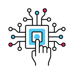 Interaction Vector Filled outline illustration style icon. EPS 10 file