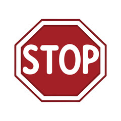 Stop sign icon vector. Adobe Illustrator Artwork