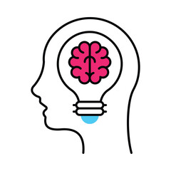Brainstorming Vector Filled outline illustration style icon. EPS 10 file