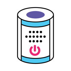 Smart Speaker  Vector Filled outline illustration style icon. EPS 10 file