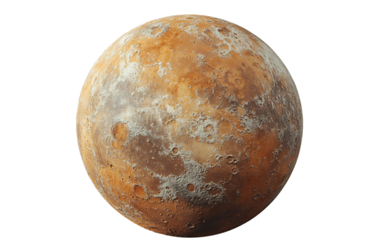 Planet Mercury isolated on transparent background