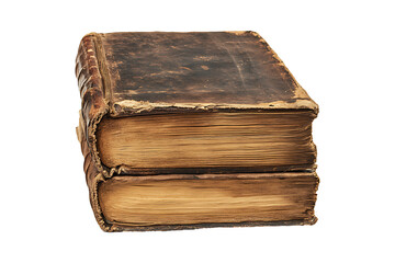 old antique book isolated on transparent background