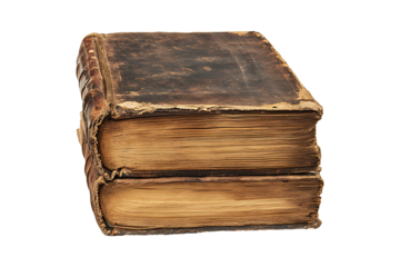 old antique book isolated on transparent background