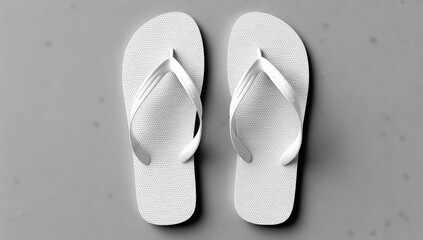 White blank flip-flop shoes on isolated background