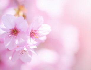 Fototapeta premium Spring Cherry Blossom Soft Focus Background