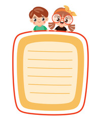 Kids With Blank Note Paper