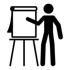 "Teacher / person with flipchart"