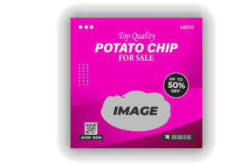 Modello di social media menu cibo delizioso