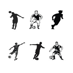 playing football vector 4
