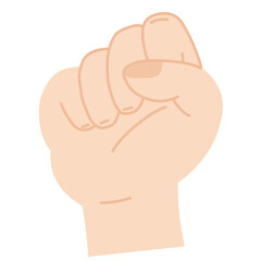 fist punching the air