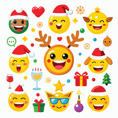 Festive Feline A Cheerful Christmas Cat Illustration in Colorful CMYK