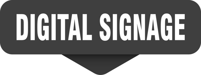 digital signage sticker. digital signage sign on transparent background
