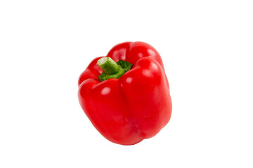 Sweet red bell pepper isolated on white background. clipping path.