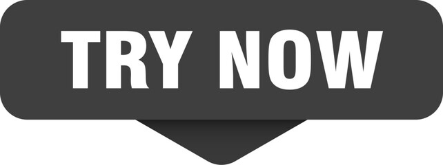 try now sticker. try now sign on transparent background