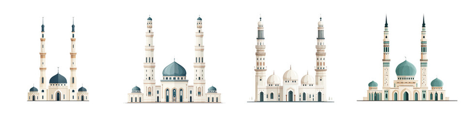 Fototapeta premium Ornate mosques in the Middle East showcasing elegant Islamic architecture