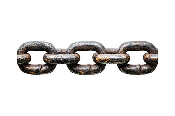 Metal chain isolated on transparent background