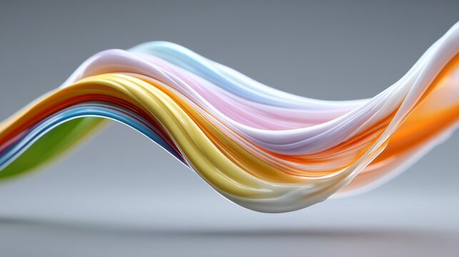 Colorful abstract wave background with flowing lines and rainbow design elements