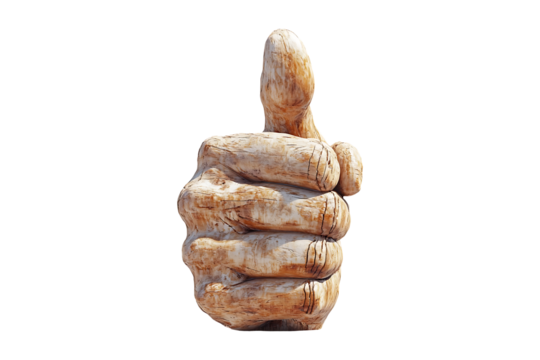 hand showing thumbs up isolated on transparent background
