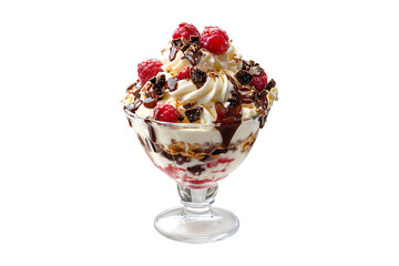 Ice Cream Sundae isolated on transparent background